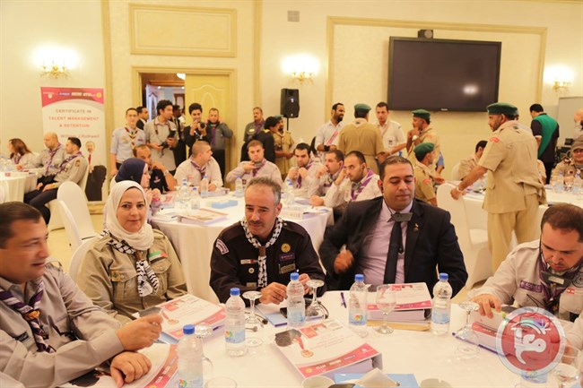صورة الكشافة الفلسطينية تسجل حضورها في مؤتمر إدارة المواهب وتنمية القيادات
