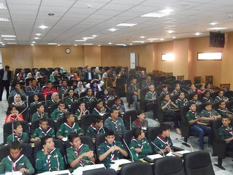 صورة احياء لليوم العالمي للطفولة وكذلك اليوم الوطني للكشاف